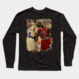 Charles Barkley #34 vs Michael Jordan #23 Long Sleeve T-Shirt